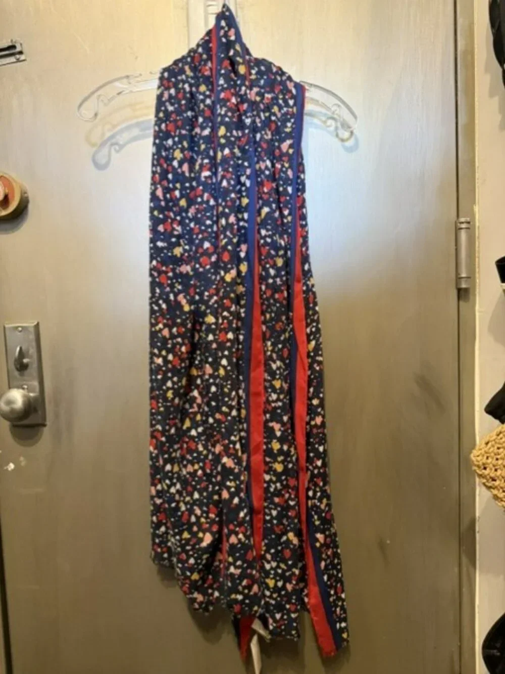 Retro Heart Print oblong Scarf
